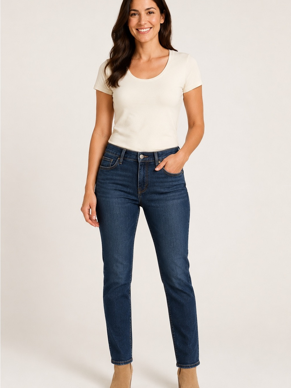 KUT From the Kloth Katy Boyfriend Slim Jeans dark blue wash